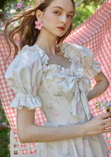 Bloom in Coral Island Corset Dress