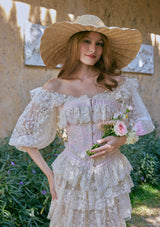 Bloom in Coral Island Corset