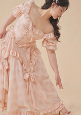 Curve & Plus Peach Peri Girl Corset Dress