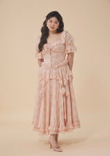 Curve & Plus Peach Peri Girl Corset Dress