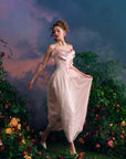 Korsettkleid mit Tuberose-Blumenmuster