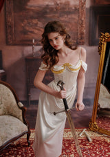Ivory Maxi Corset Dress