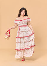 Curve & Plus Red Hood Maiden Dress