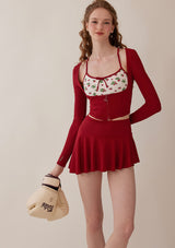 Vibrant Strawberry Sports Pantskirt