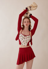 Vibrant Strawberry Sports Pantskirt