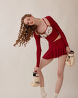Vibrant Strawberry Sports Cardigan