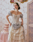 Lacemade "Princess Lily of the Valley" - Elegant Blue Flowy Corset Dress