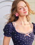 Lavendelfarbenes Sweetheart T-Shirt-Kleid