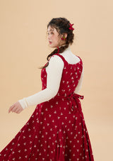Curve & Plus Strawberry Newspaper Office Dress