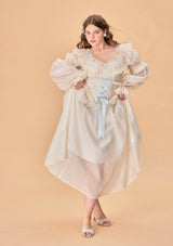 Curve & Plus Blue Hydrangea Corset Dress