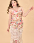 Curve & Plus Floral Mirror Skirt