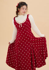 Curve & Plus Strawberry Newspaper Office Dress