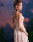 Korsettkleid mit Tuberose-Blumenmuster