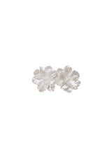 Pure white double-layer petal earrings(exclusive event)
