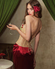 Erdbeer-Pinot-Noir-Korsettkleid