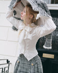 Lundenwic Plaid Tale A-Line Blouse