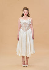 Curve & Plus White Butterfly Flora Skirt