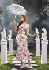 Purple Iris Swayed by Wind Dress