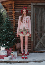 Strawberry Christmas Tree Knit Cardigan