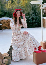(US Exclusive)Curve & Plus Angel Berry Cottage Dress