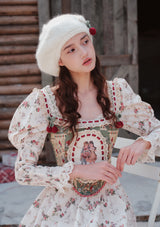 (US Exclusive)Curve & Plus Angel Berry Cottage Dress