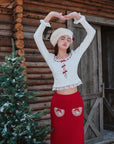 Berry Bubble Strick-Top Basic