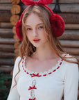 Berry Bubble Strick-Top Basic