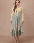 Cardigan mit Blumenranken-Strickmuster