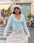 Left Bank Blue Kokosnuss-Strickjacke