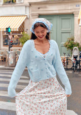 Left Bank Blue Coconut Knit Cardigan