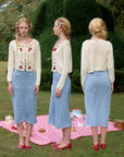 Christmas Berry Carol knit Cardigan (beige)