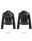 Black Leather Angel Top