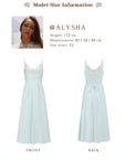 Regencycore style light blue midi dress - Lacemade "Moon Sea Tides"