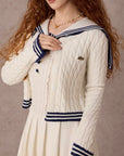 White Sail Maiden Cable Knit Cardigan