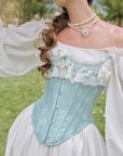 Lacemade "Moonlit Ice Castle" Ice Blue Steel Boned Corset