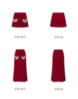 Strawberry Post Office Knit Skirt