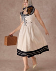 Curve&Plus Sailor Love Letter Dress(Navy)