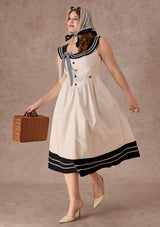 Curve&Plus Sailor Love Letter Dress(Navy)