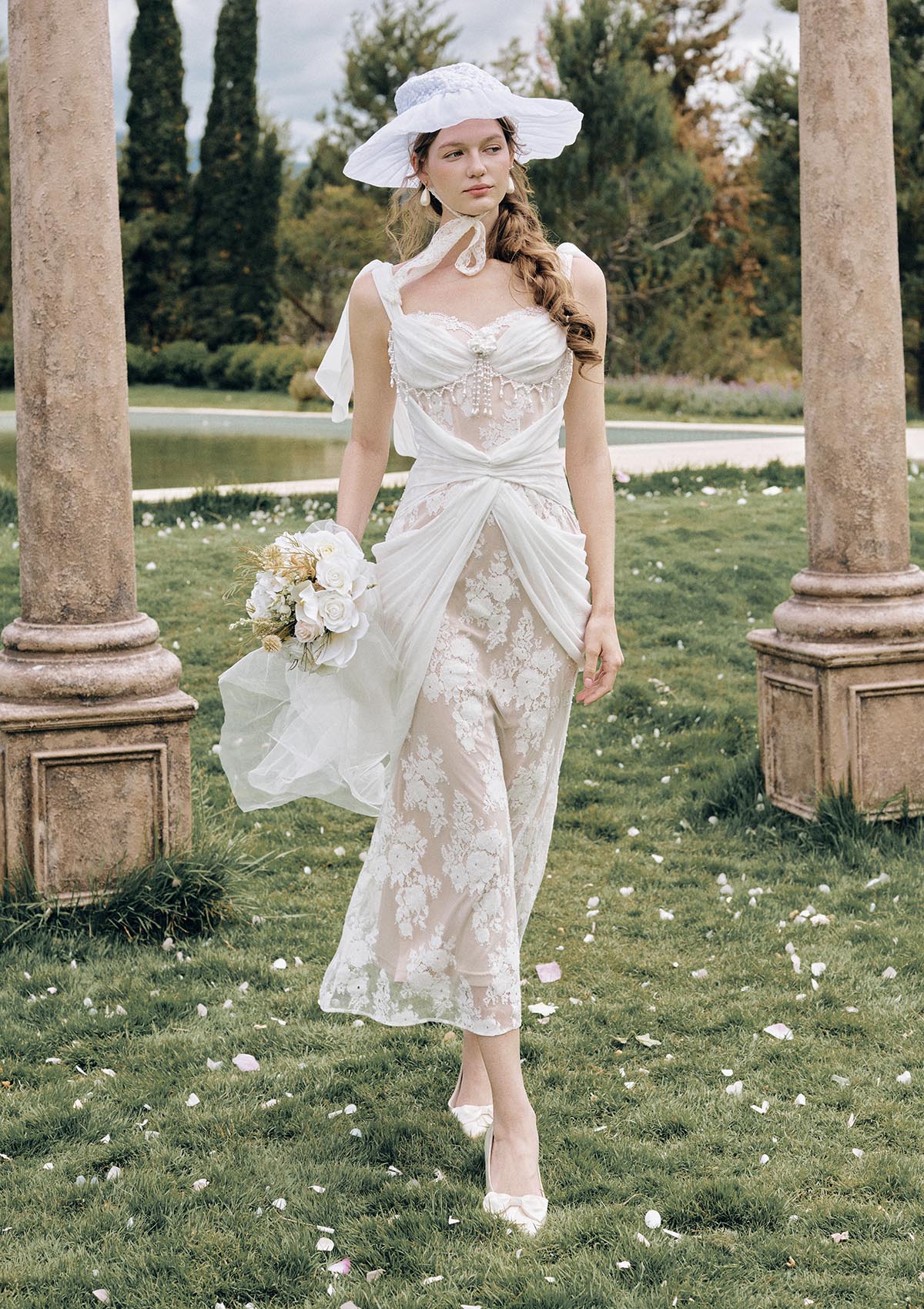 White Begonia Corset Dress – LaceMade