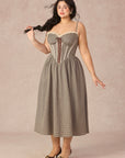 Curve&Plus Bear Date Dress(Long)