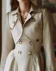 Curve&Plus Cream Tea Trench Coat