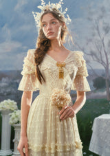 Gilded Invitation Dress(Beige)