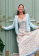 Blue Flower Trail Dress