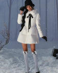 Snow White Rose Puffer Down Jacket