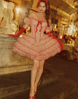 Crimson Velvet Waltz Dress