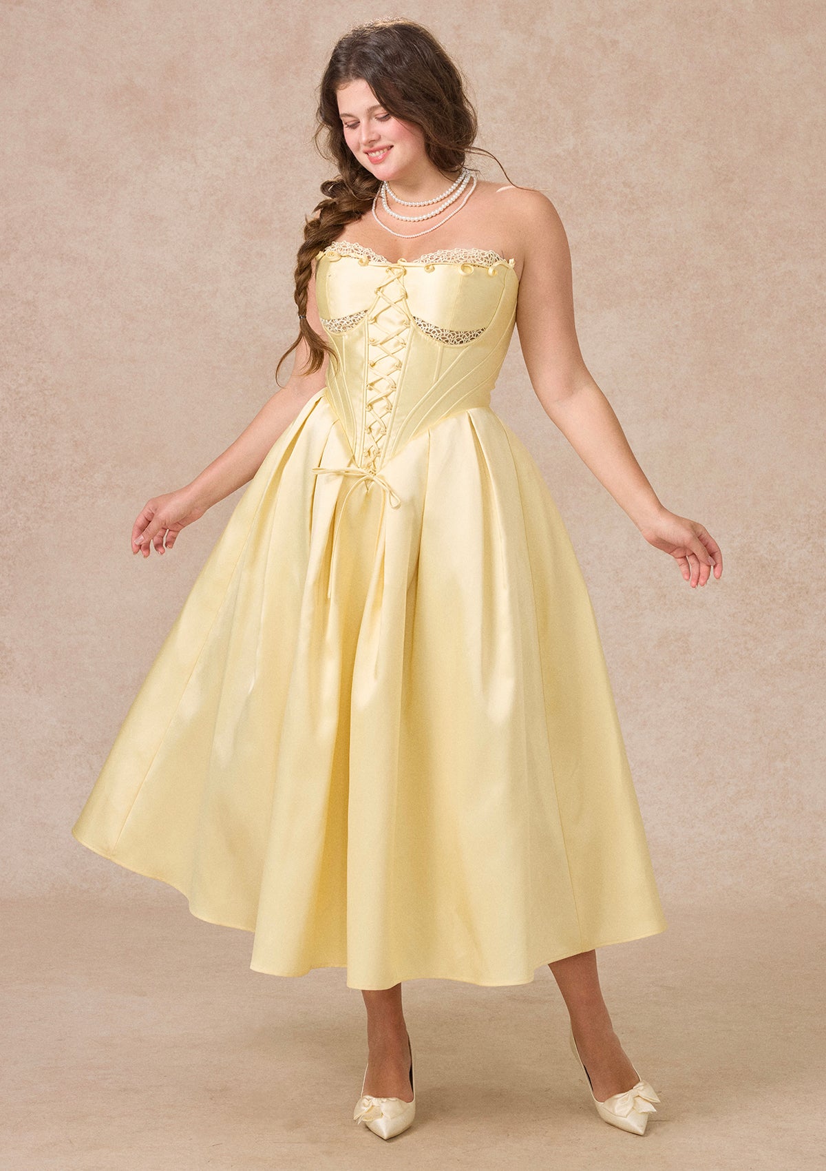 Curve&Plus Belle's Gilded Corset Dress In-stock / 4XL