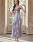 Glazed Purple Satin Dress