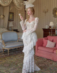 (Long-length)White Feather Looking-Glass Gown