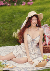 Blue Cherry Blossom Dress