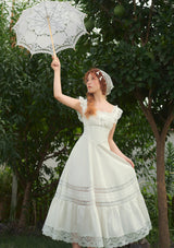 "Pure White" Garnet Corset Dress